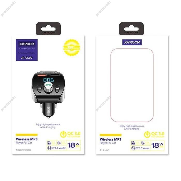 FM-трансмітер Borofone JOYROOM JR-CL02 Bluetooth Black